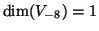$ \dim(V_{-8})=1$