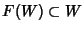 $F(W)\subset W$