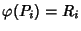 $\varphi(P_i)=R_i$
