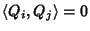 $\langle Q_i,Q_j\rangle=0$