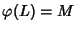 $\varphi(L)=M$