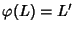 $\varphi(L)=L'$