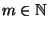 $m\in \mathbb N$