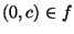 $(0,c)\in
f$