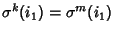 $\sigma^k(i_1)=\sigma^m(i_1)$