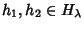 $h_1,h_2\in
H_\lambda$