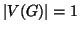 $\left\vert V(G)\right\vert=1$