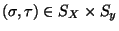 $(\sigma,\tau)\in S_X\times S_y$