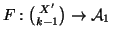 $F:{X' \choose k-1}\to {\cal A}_1$