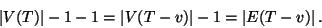 \begin{displaymath}
\left\vert V(T)\right\vert-1-1=\left\vert V(T-v)\right\vert-1=\left\vert E(T-v)\right\vert.
\end{displaymath}