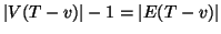 $\left\vert V(T-v)\right\vert-1=\left\vert E(T-v)\right\vert$