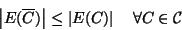 \begin{displaymath}
\left\vert E(\overline{C})\right\vert\le\left\vert E(C)\right\vert \quad \forall C\in{\cal C}
\end{displaymath}