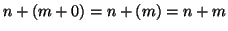 $n+(m+0)=n+(m)=n+m$