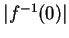 $ \vert f^{-1}(0)\vert$