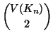 $\displaystyle \displaystyle {V(K_n) \choose 2}$