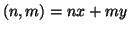 $ (n,m)=nx+my$