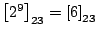 $ \left[2^9\right]_{23}=\left[6\right]_{23}$