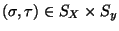 $(\sigma,\tau)\in S_X\times S_y$