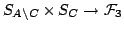 $\displaystyle S_{A \setminus C} \times S_{C} \to \mathcal{F}_3$