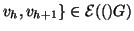 $ v_h,v_{h+1}\}\in{\cal E}(()G)$