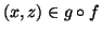 $ (x,z)\in g\circ f$