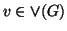 $ v\in\vee (G)$